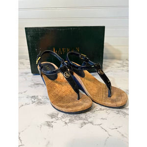 Ralph Lauren Reeta Modern NV Wedges in Black Size 6.5